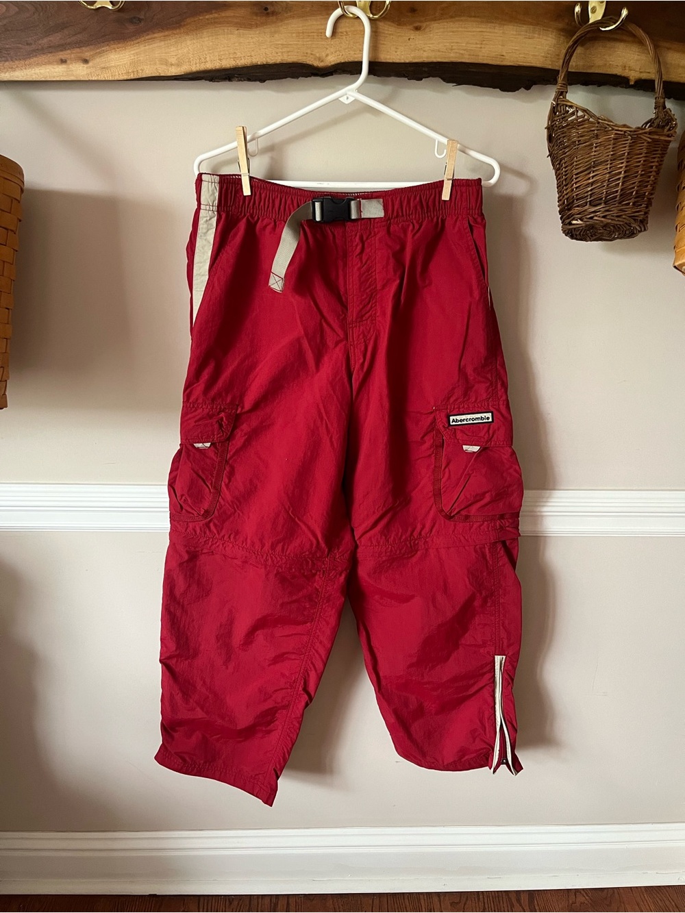 Vintage Abercrombie Fitch Paratrooper Parachute Utility Cargo Pants Gorpcore S